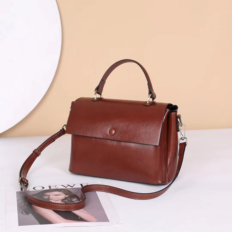 Casual Soft Cowhide Shoulder Bag