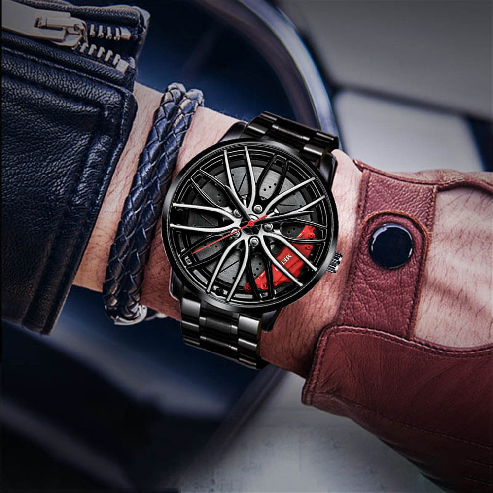 Automatic Movement Watch Men's Vacuum Plating Wheel Style